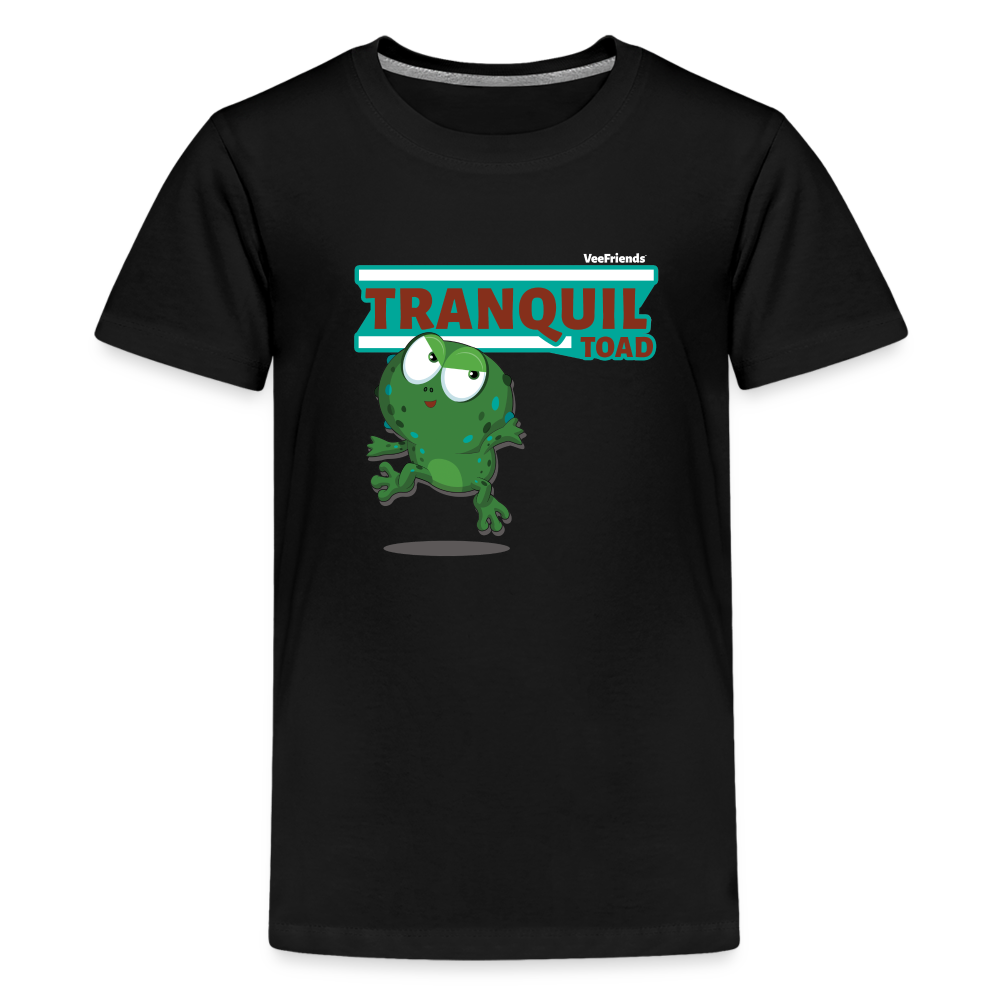 Tranquil Toad Character Comfort Kids Tee - black