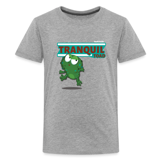 Tranquil Toad Character Comfort Kids Tee - heather gray