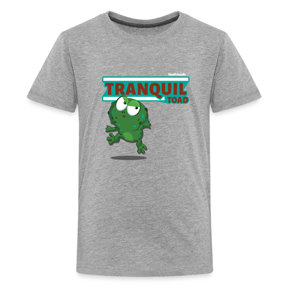 Tranquil Toad Character Comfort Kids Tee - heather gray