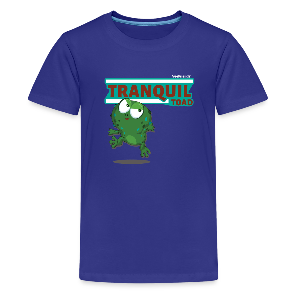
            
                Load image into Gallery viewer, Tranquil Toad Character Comfort Kids Tee - royal blue
            
        
