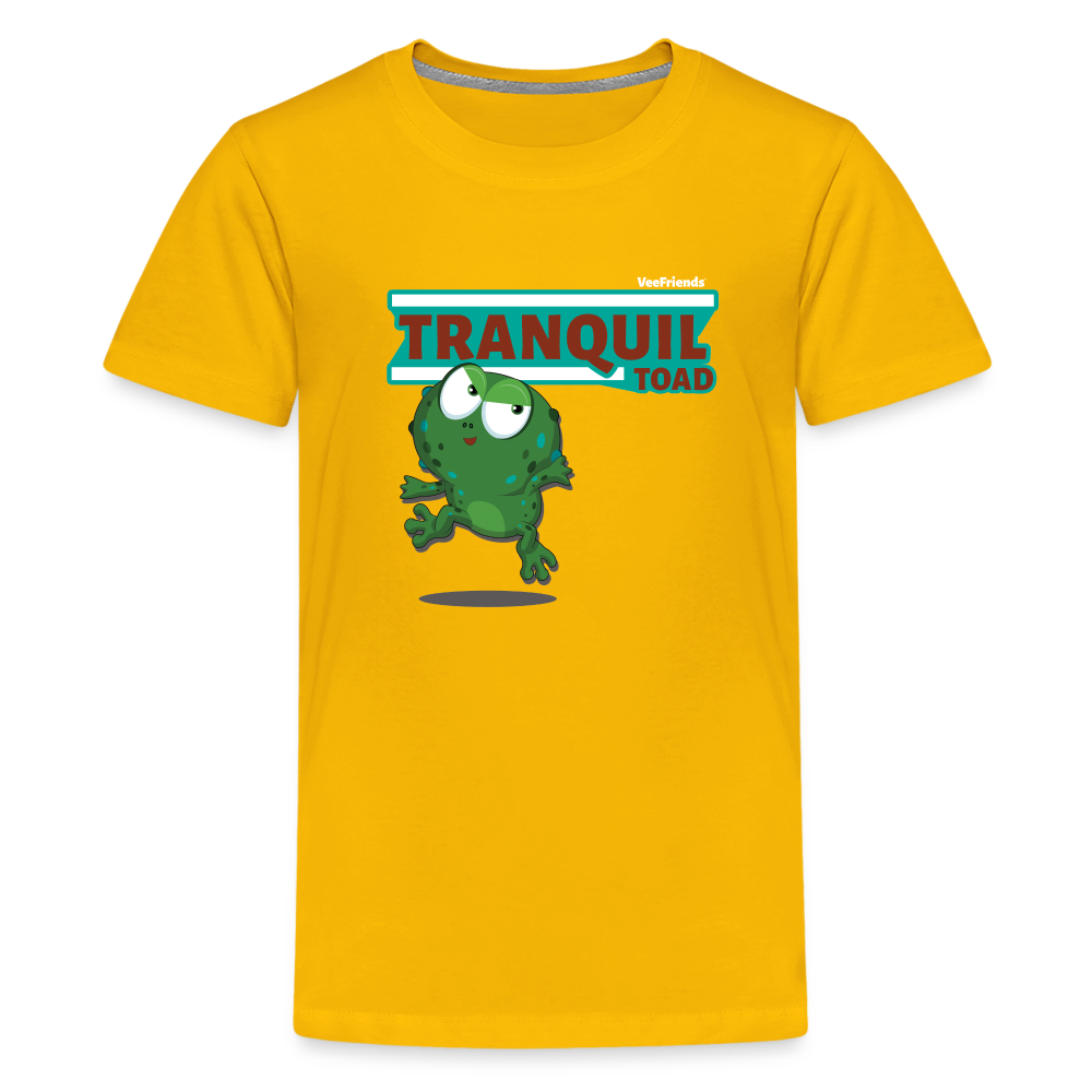 Tranquil Toad Character Comfort Kids Tee - sun yellow