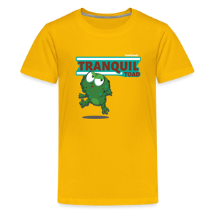 Tranquil Toad Character Comfort Kids Tee - sun yellow