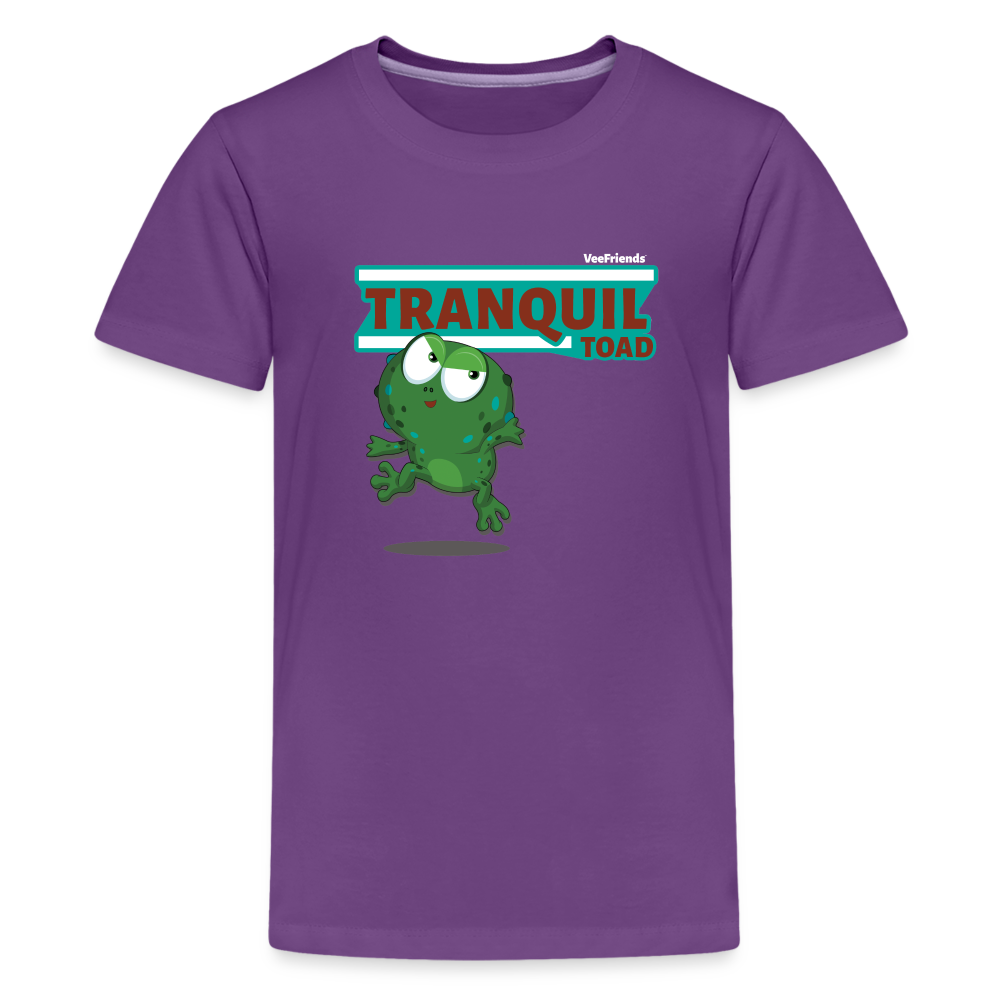 Tranquil Toad Character Comfort Kids Tee - purple