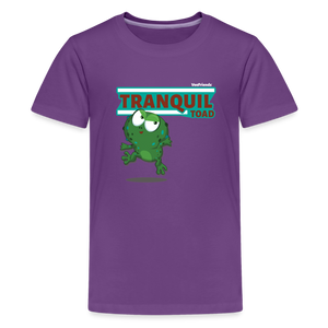 Tranquil Toad Character Comfort Kids Tee - purple