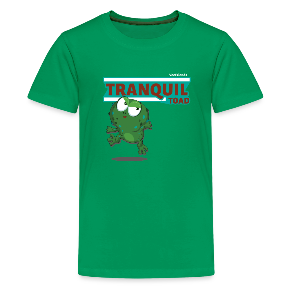 Tranquil Toad Character Comfort Kids Tee - kelly green