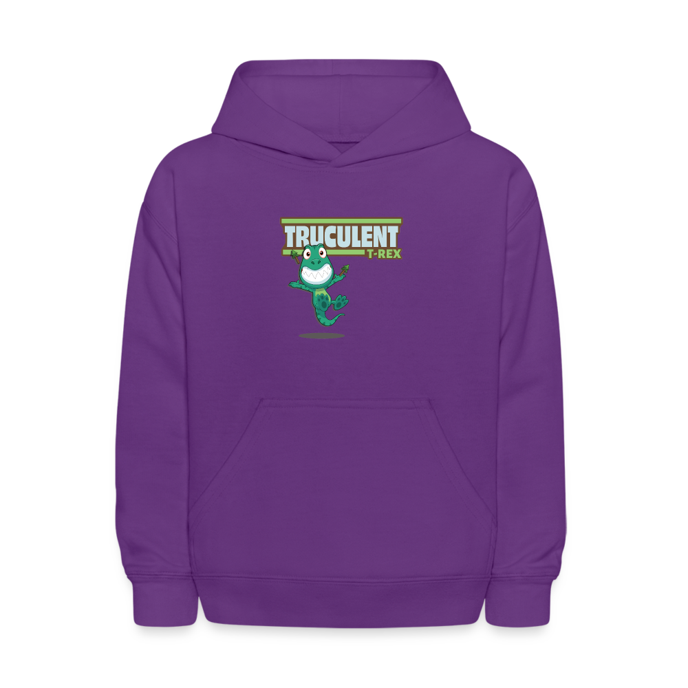 Truculent T-Rex Character Comfort Kids Hoodie - purple