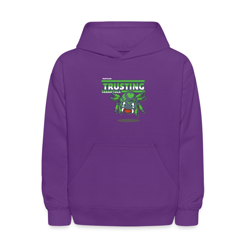 Trusting Tarantula Character Comfort Kids Hoodie - purple