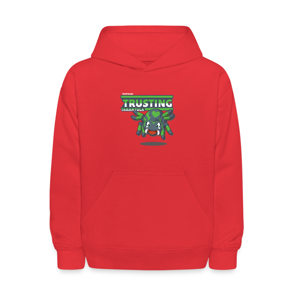 Trusting Tarantula Character Comfort Kids Hoodie - red