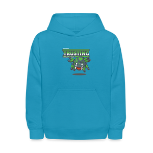 Trusting Tarantula Character Comfort Kids Hoodie - turquoise