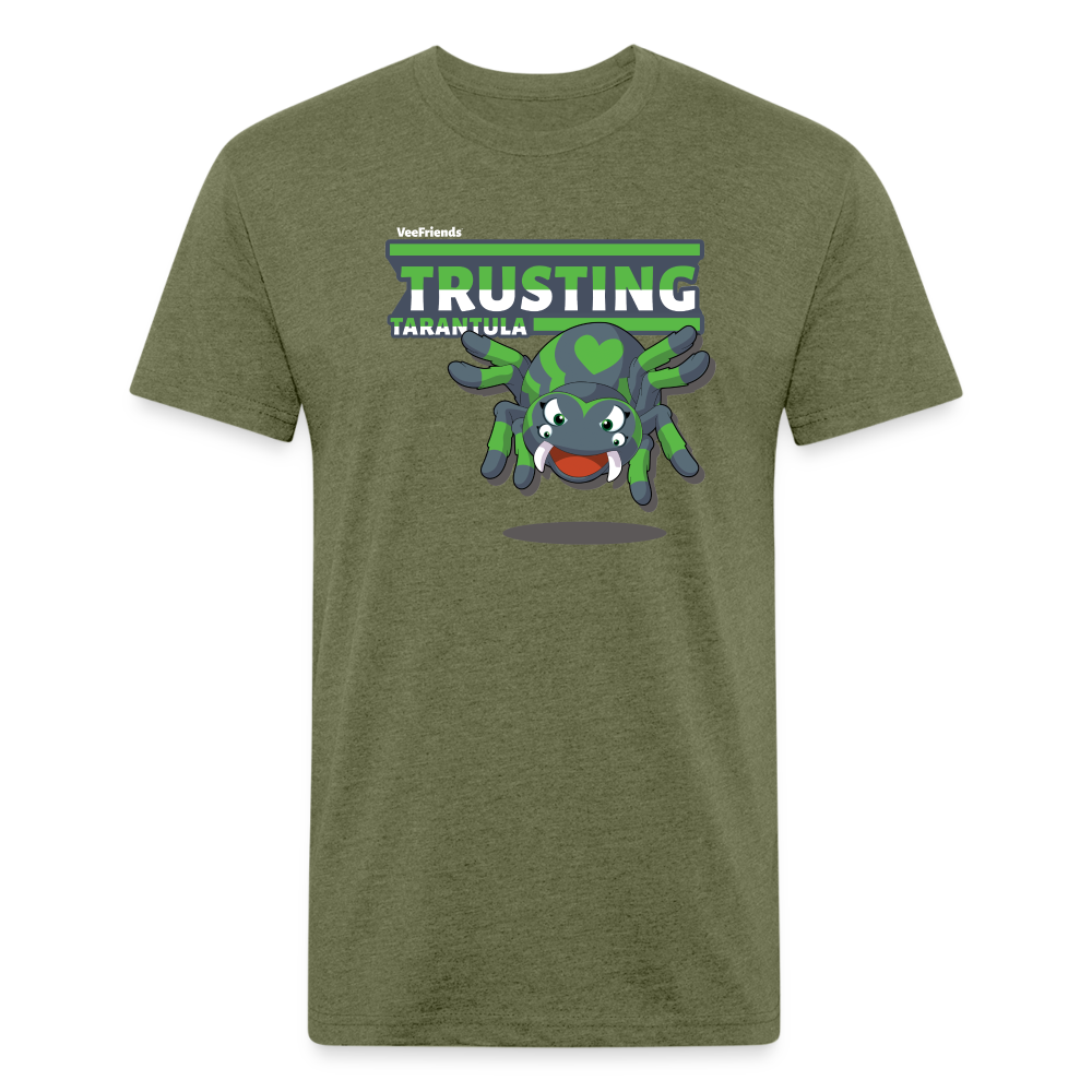 Trusting Tarantula Character Comfort Adult Tee - heather military green