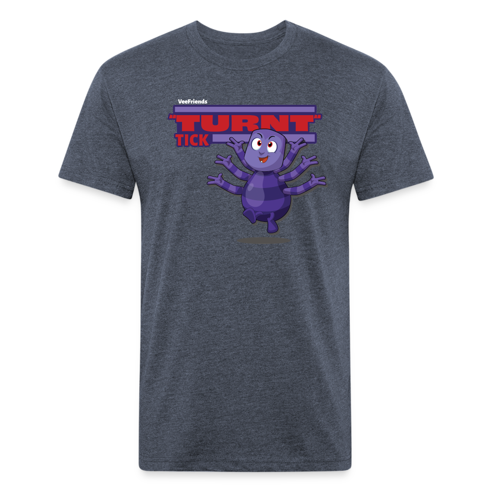 "Turnt" Tick Character Comfort Adult Tee - heather navy