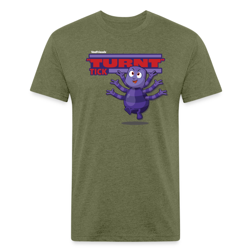 "Turnt" Tick Character Comfort Adult Tee - heather military green