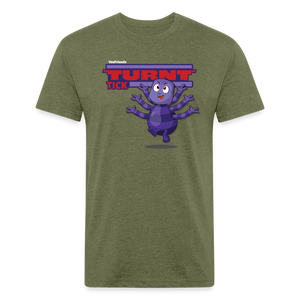 "Turnt" Tick Character Comfort Adult Tee - heather military green
