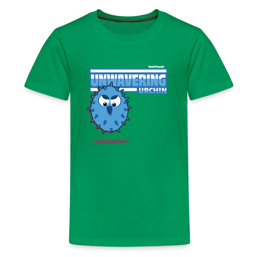 Unwavering Urchin Character Comfort Kids Tee - kelly green