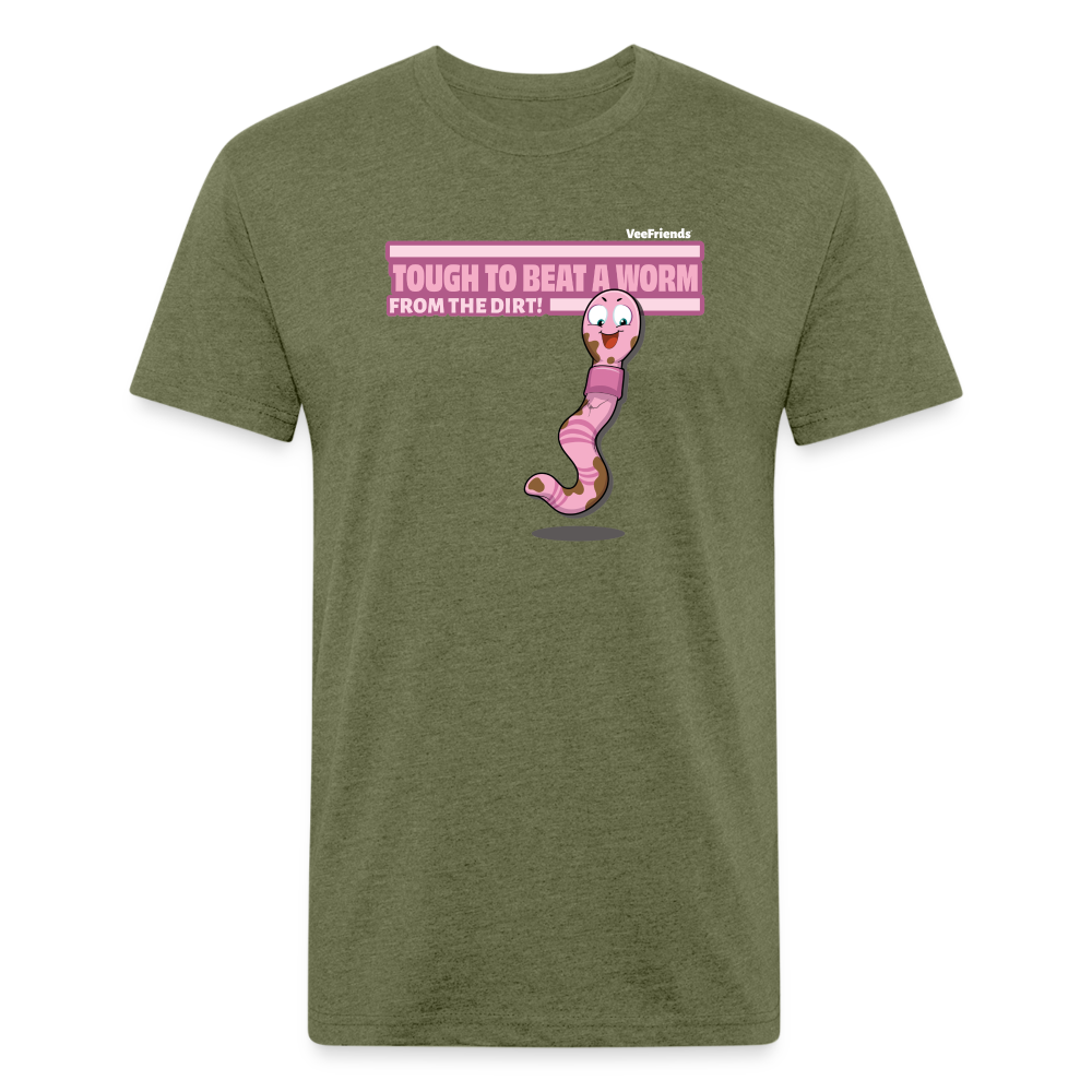 Tough To Beat A Worm From The Dirt! Character Comfort Adult Tee - heather military green