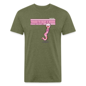 Tough To Beat A Worm From The Dirt! Character Comfort Adult Tee - heather military green
