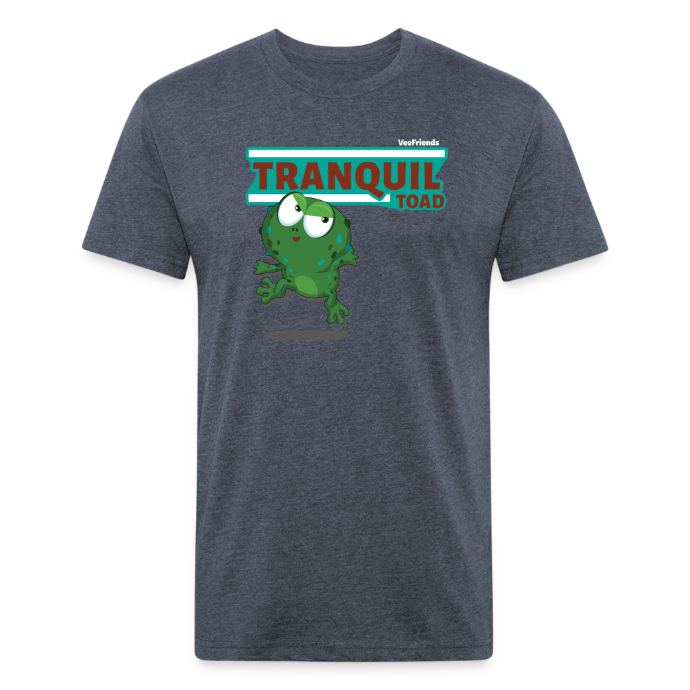 Tranquil Toad Character Comfort Adult Tee - heather navy