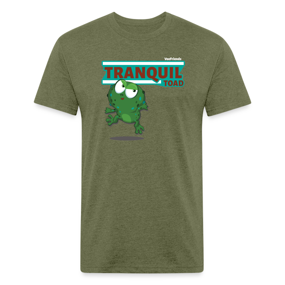 Tranquil Toad Character Comfort Adult Tee - heather military green