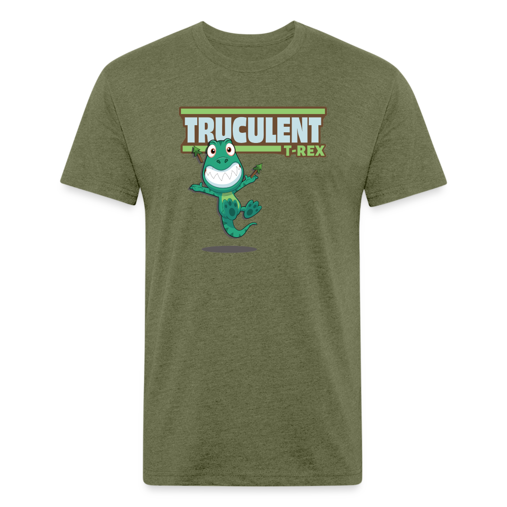 Truculent T-Rex Character Comfort Adult Tee - heather military green