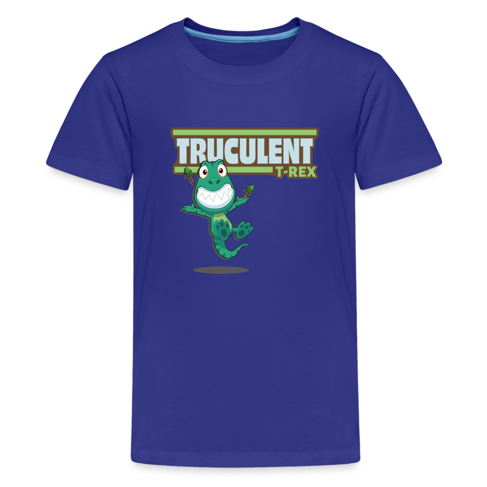
            
                Load image into Gallery viewer, Truculent T-Rex Character Comfort Kids Tee - royal blue
            
        