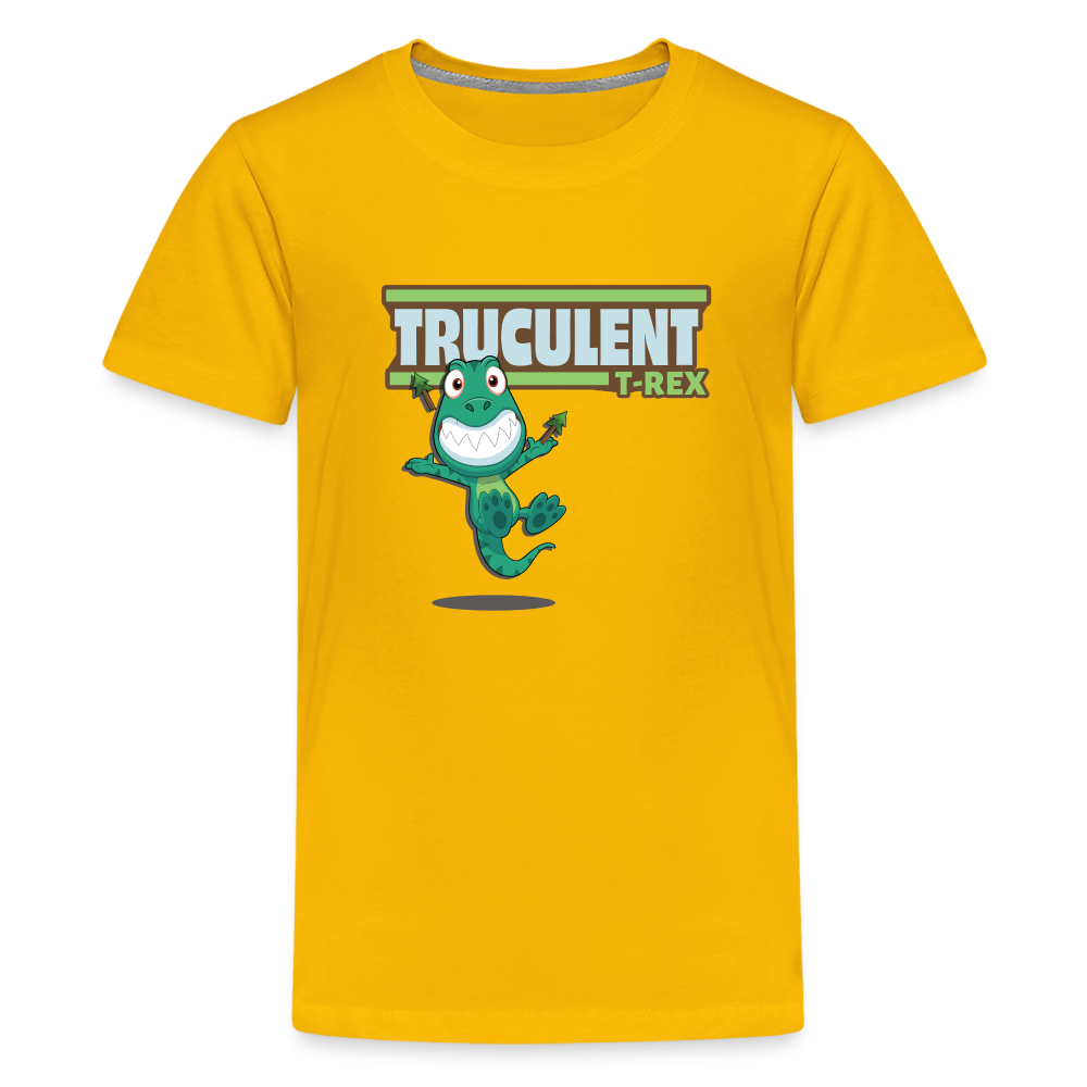 Truculent T-Rex Character Comfort Kids Tee - sun yellow