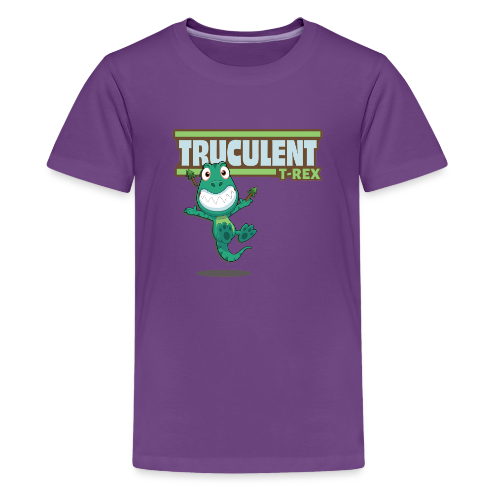 Truculent T-Rex Character Comfort Kids Tee - purple