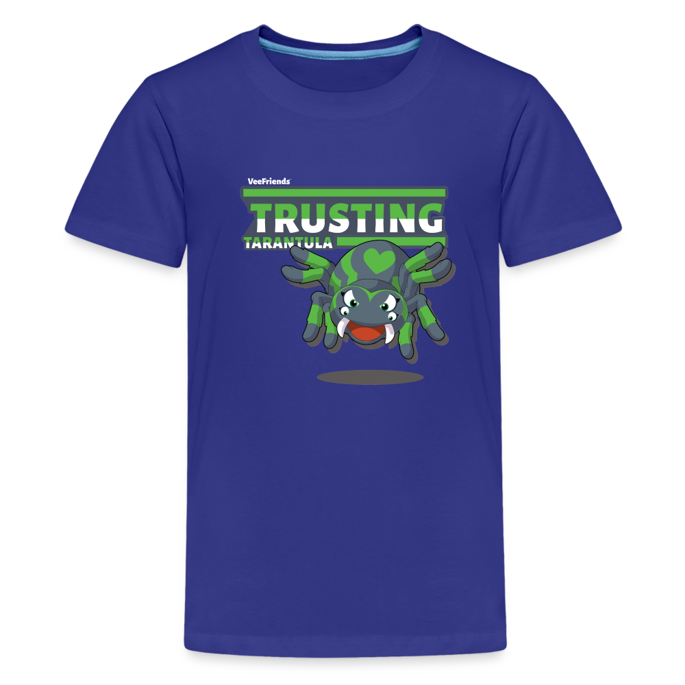 Trusting Tarantula Character Comfort Kids Tee - royal blue