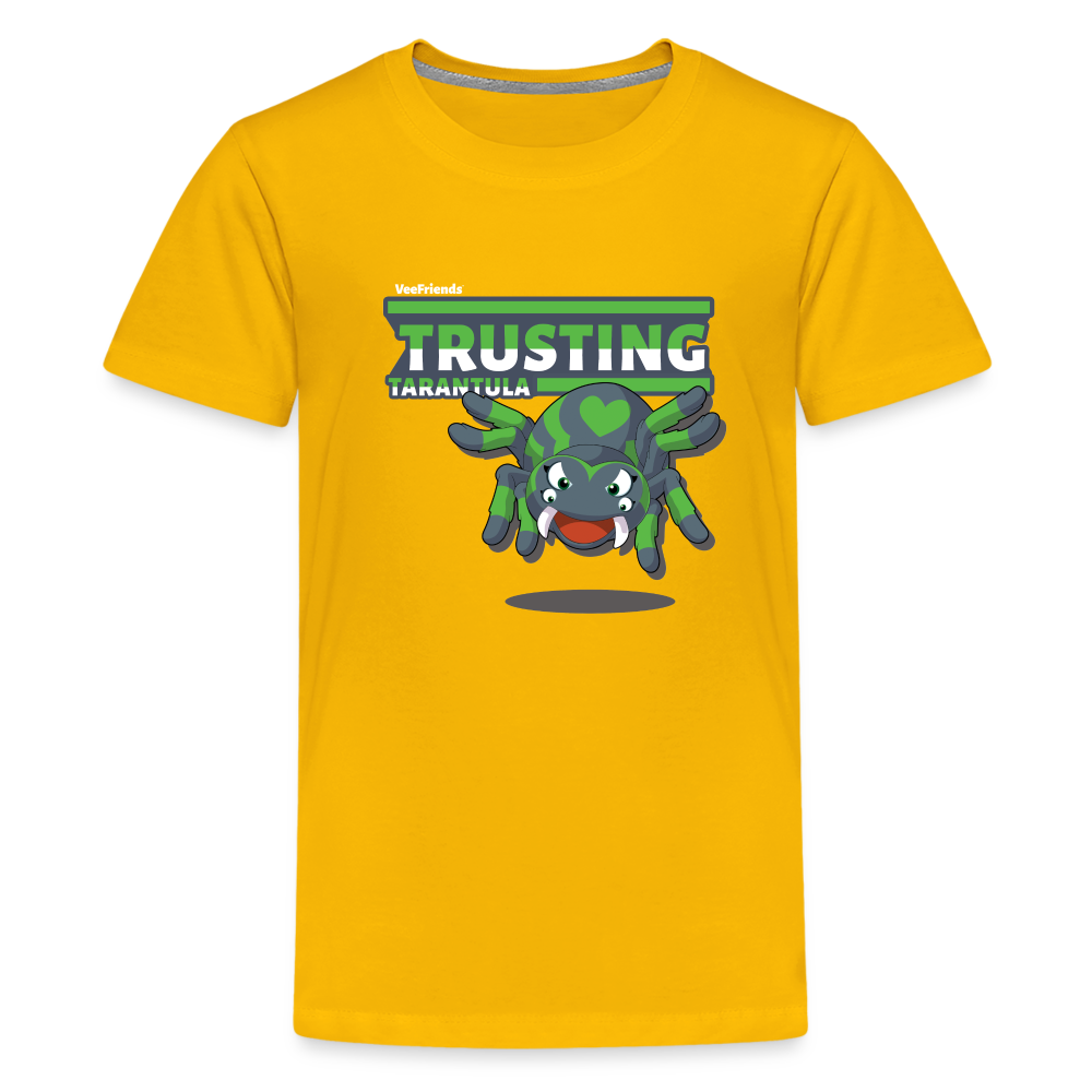 
            
                Load image into Gallery viewer, Trusting Tarantula Character Comfort Kids Tee - sun yellow
            
        