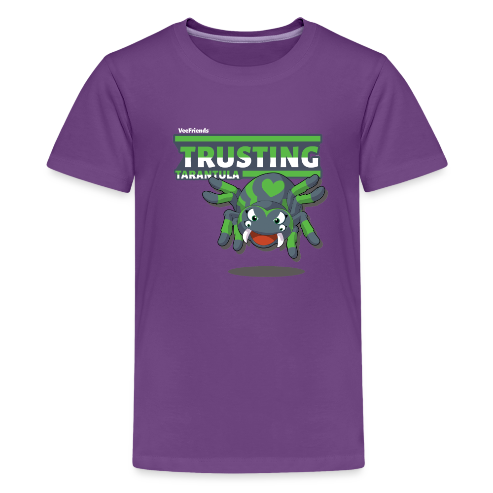 Trusting Tarantula Character Comfort Kids Tee - purple