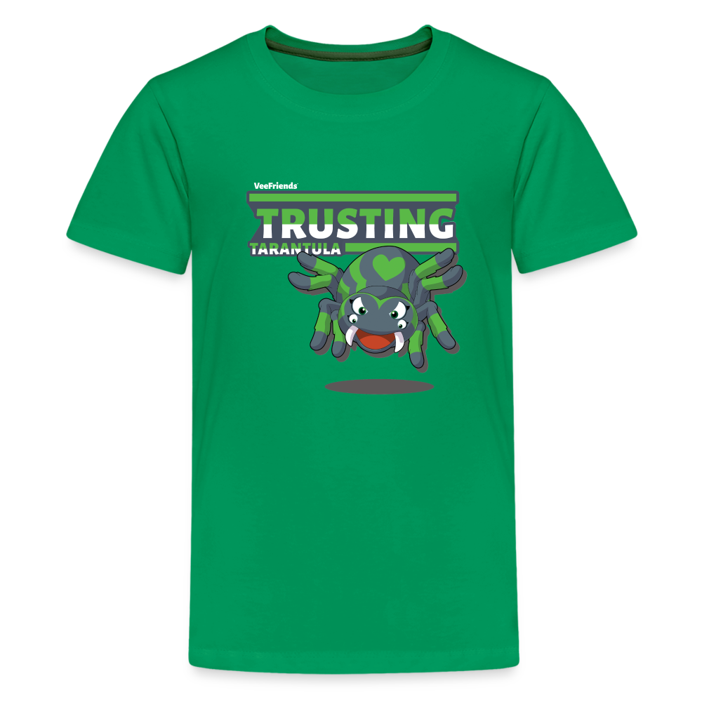 Trusting Tarantula Character Comfort Kids Tee - kelly green