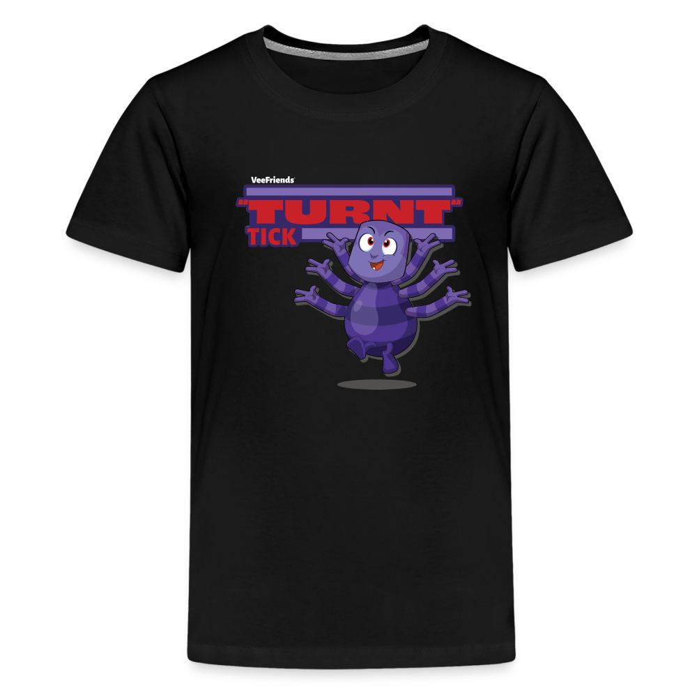 
            
                Load image into Gallery viewer, &amp;quot;Turnt&amp;quot; Tick Character Comfort Kids Tee - black
            
        