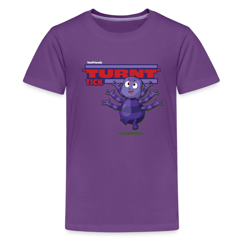 "Turnt" Tick Character Comfort Kids Tee - purple