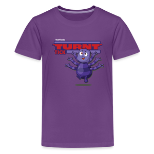 "Turnt" Tick Character Comfort Kids Tee - purple