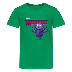 
            
                Load image into Gallery viewer, &amp;quot;Turnt&amp;quot; Tick Character Comfort Kids Tee - kelly green
            
        
