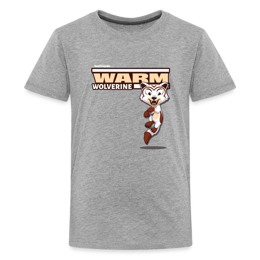 Warm Wolverine Character Comfort Kids Tee - heather gray