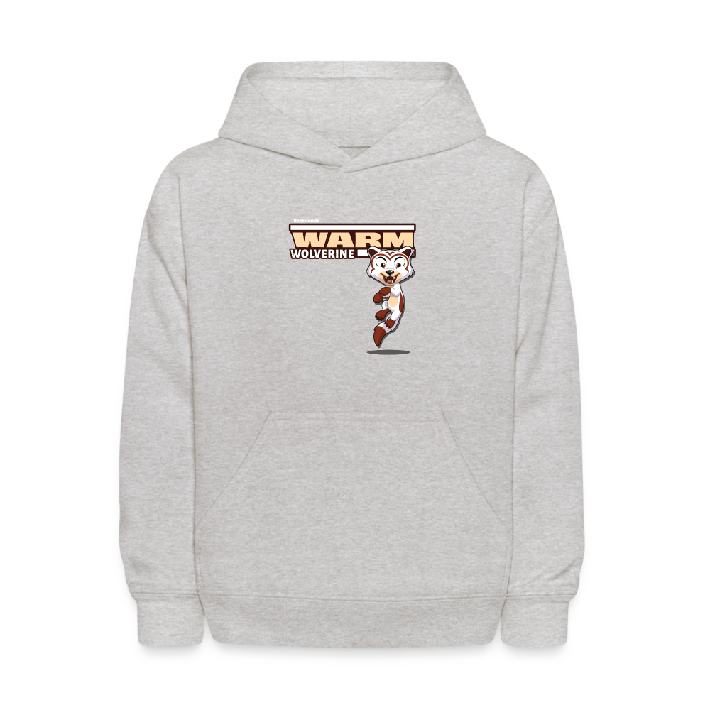 Warm Wolverine Character Comfort Kids Hoodie - heather gray