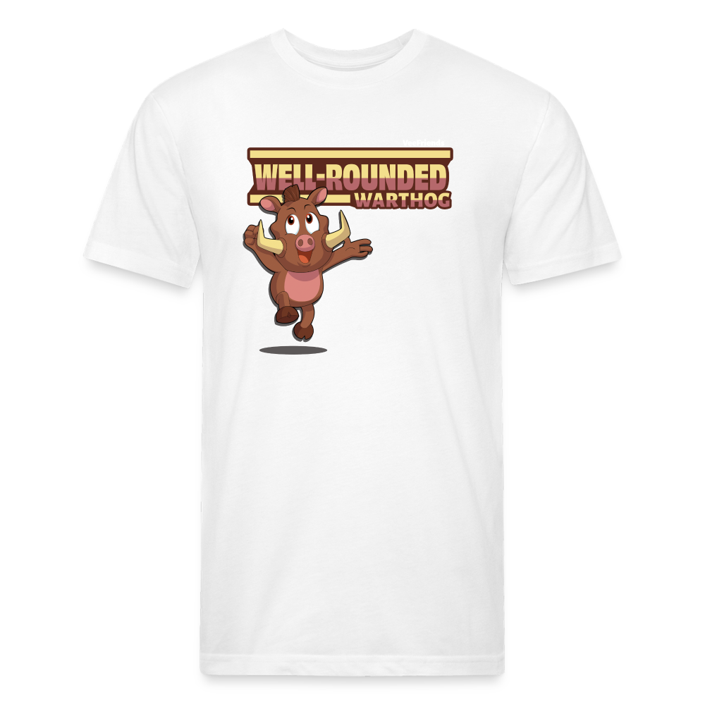 Well-Rounded Warthog Character Comfort Adult Tee - white