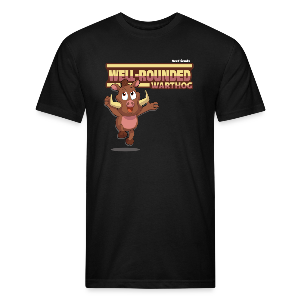 Well-Rounded Warthog Character Comfort Adult Tee - black