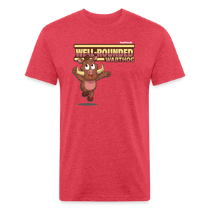 Well-Rounded Warthog Character Comfort Adult Tee - heather red