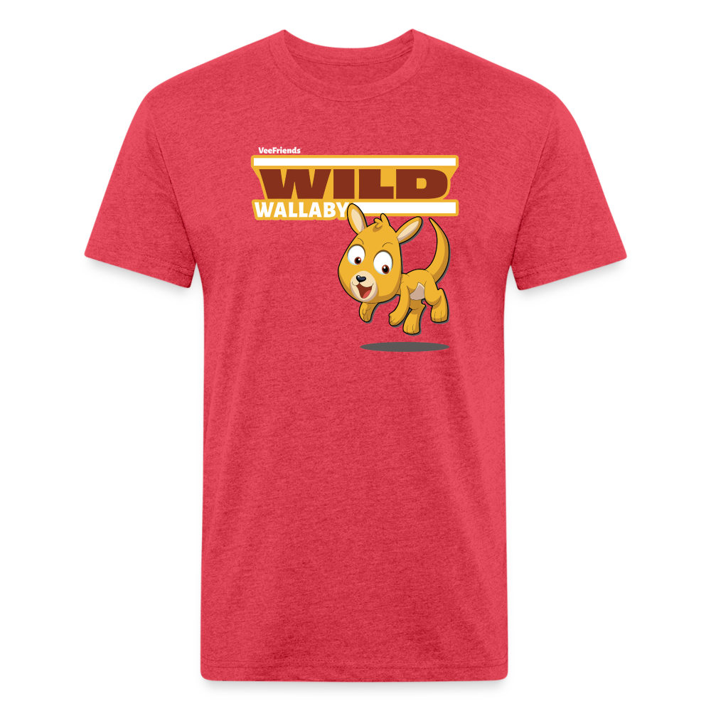 Wild Wallaby Character Comfort Adult Tee - heather red