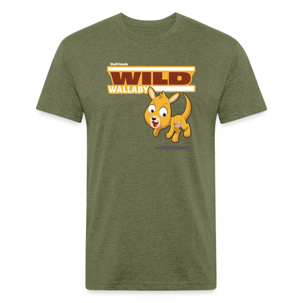 Wild Wallaby Character Comfort Adult Tee - heather military green