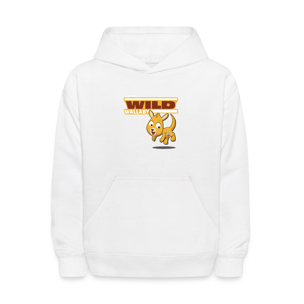Wild Wallaby Character Comfort Kids Hoodie - white