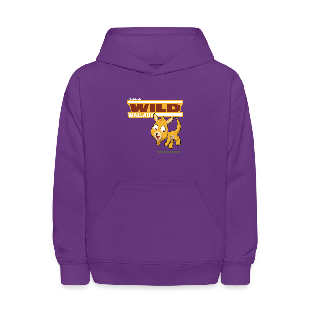 Wild Wallaby Character Comfort Kids Hoodie - purple