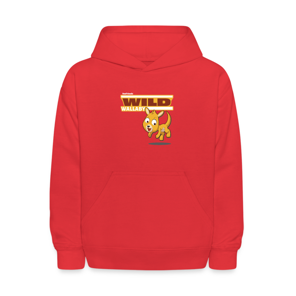 Wild Wallaby Character Comfort Kids Hoodie - red