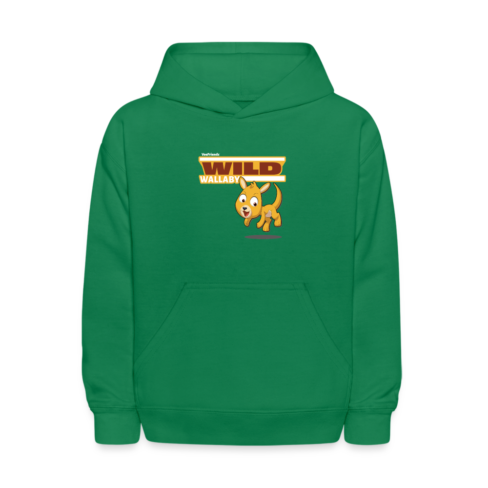 
            
                Load image into Gallery viewer, Wild Wallaby Character Comfort Kids Hoodie - kelly green
            
        