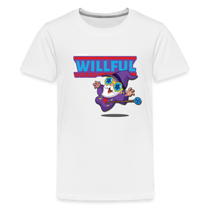 Willful Wizard Character Comfort Kids Tee - white