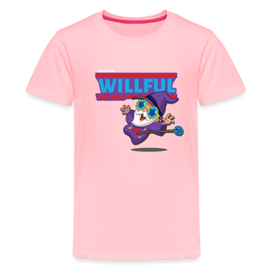 Willful Wizard Character Comfort Kids Tee - pink