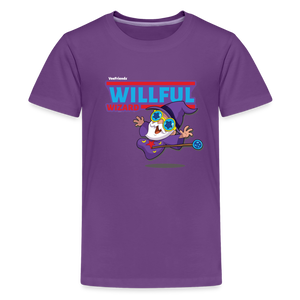 Willful Wizard Character Comfort Kids Tee - purple