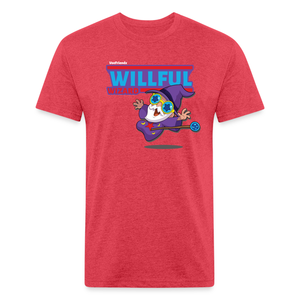 Willful Wizard Character Comfort Adult Tee - heather red