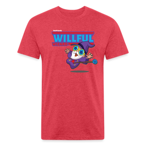 Willful Wizard Character Comfort Adult Tee - heather red